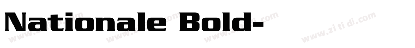 Nationale Bold字体转换